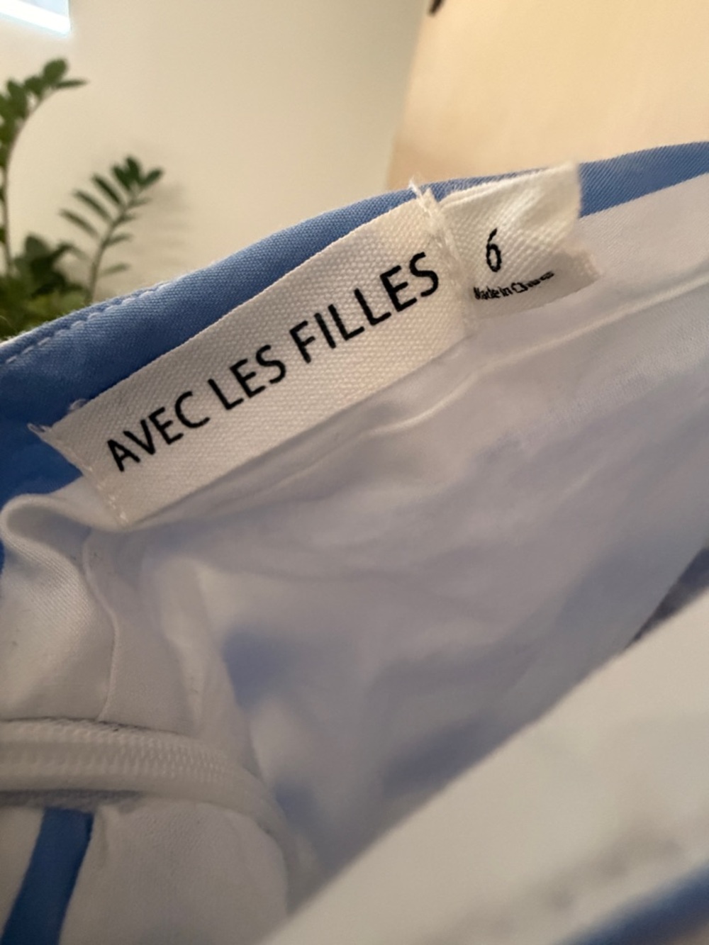 Avec Les Filles Blue and White Striped Halter Dress - Picture 10 of 10